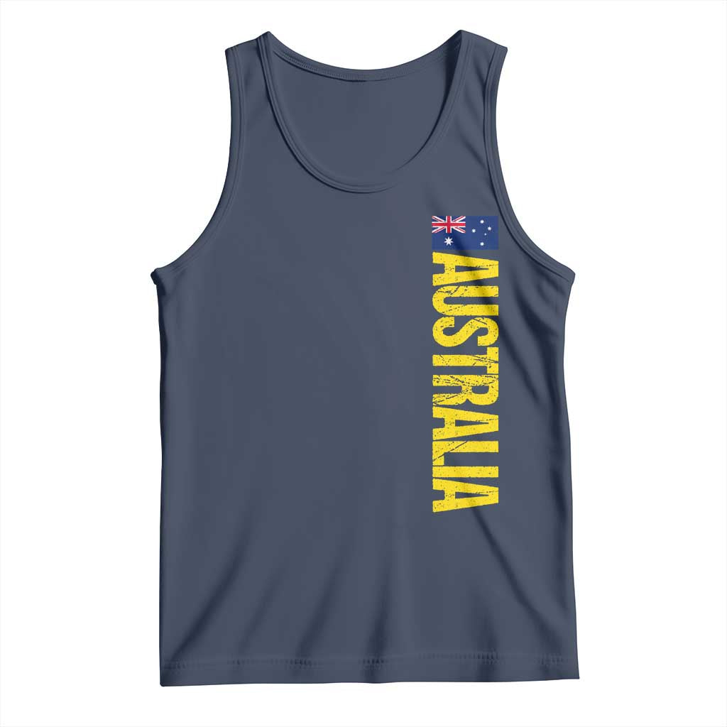 Australia Flag Tank Top Patriotic Country Pride Vertical Text Graphic
