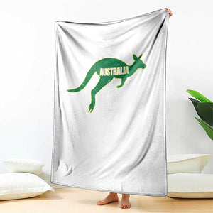 Vintage Kangaroo Australia Throw Blanket Patriotic Country Pride Graphic Aussie Roo Kangaroo