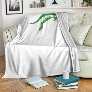Vintage Kangaroo Australia Throw Blanket Patriotic Country Pride Graphic Aussie Roo Kangaroo