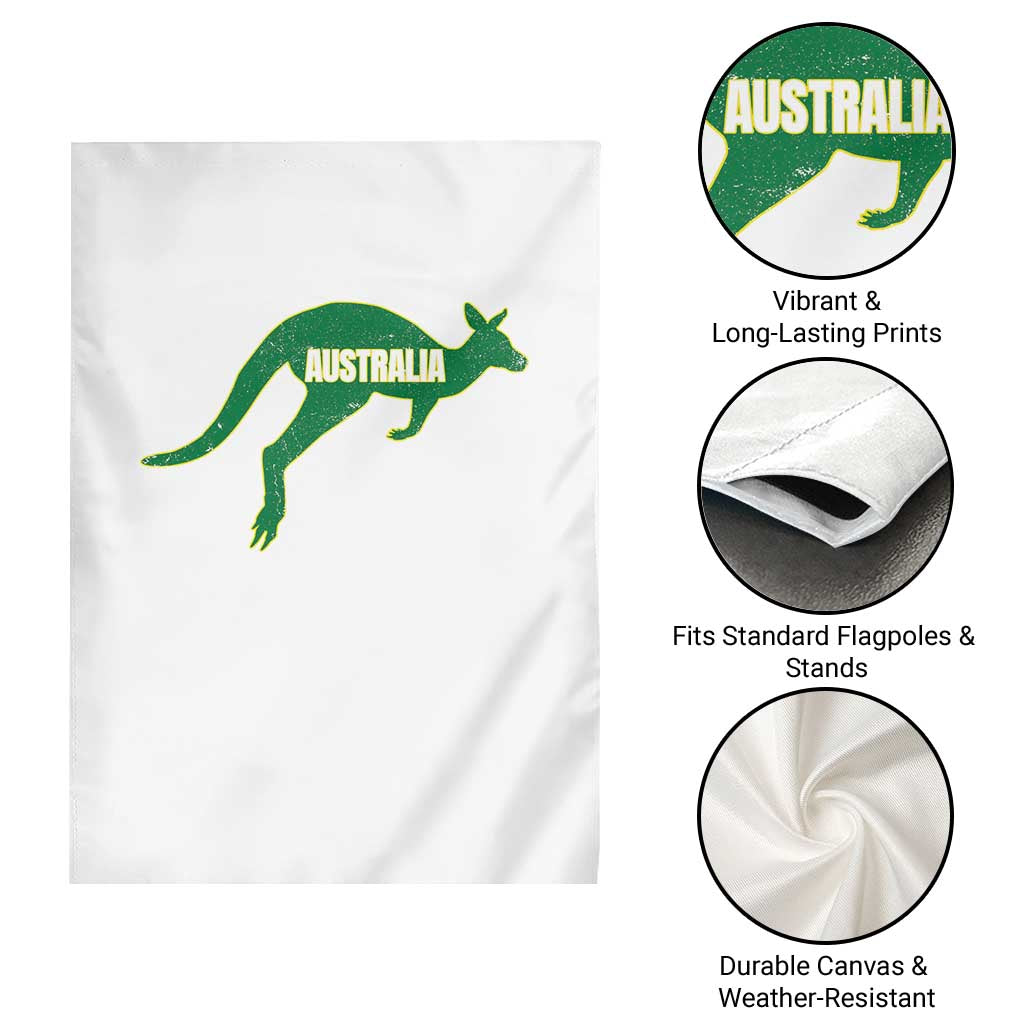 Vintage Kangaroo Australia Garden Flag Patriotic Country Pride Graphic Aussie Roo Kangaroo