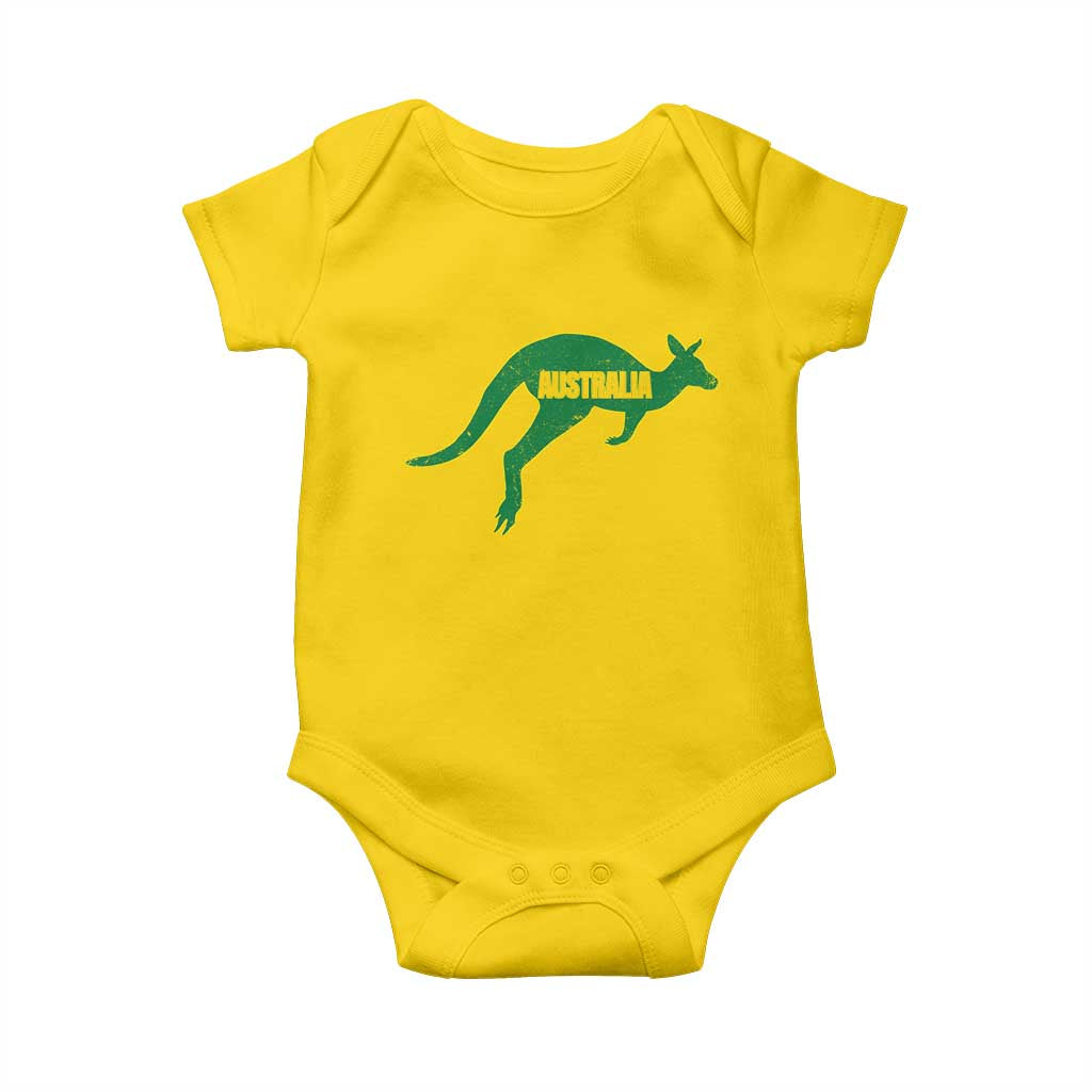Vintage Kangaroo Australia Baby Onesie Patriotic Country Pride Graphic Aussie Roo Kangaroo TS10 Daisy Print Your Wear