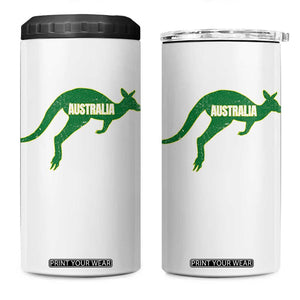 Vintage Kangaroo Australia 4 in 1 Can Cooler Tumbler Patriotic Country Pride Graphic Aussie Roo Kangaroo