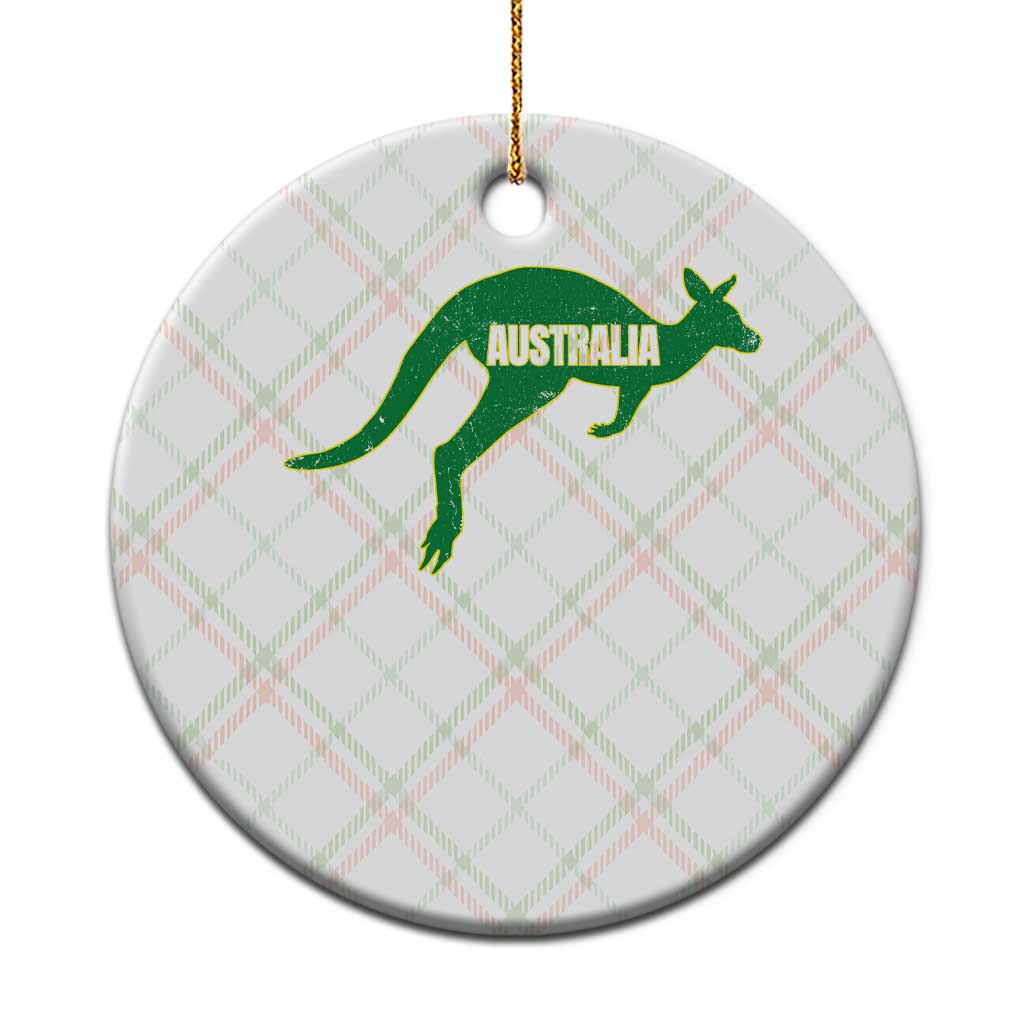 Vintage Kangaroo Australia Ceramic Ornament Patriotic Country Pride Graphic Aussie Roo Kangaroo