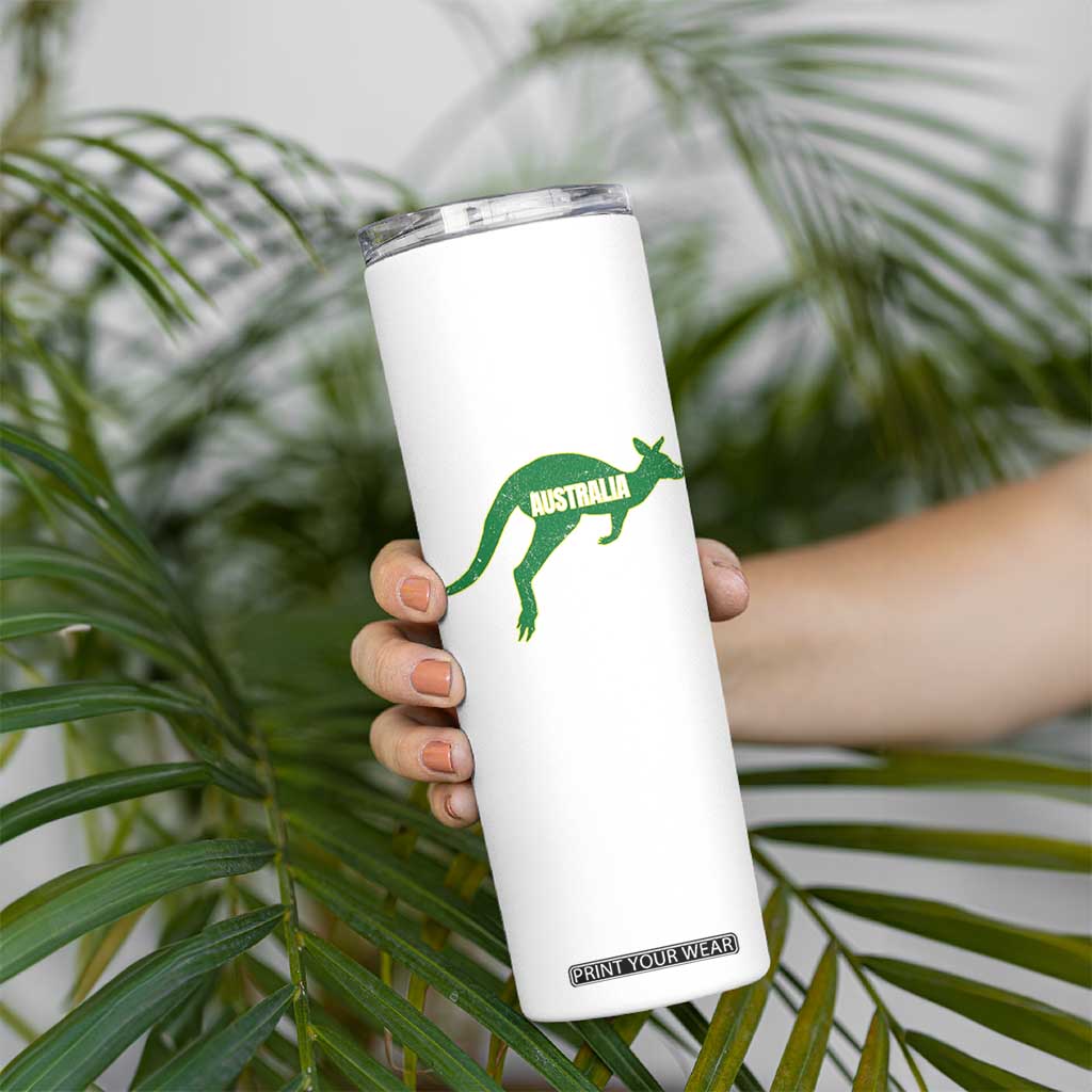 Vintage Kangaroo Australia Skinny Tumbler Patriotic Country Pride Graphic Aussie Roo Kangaroo