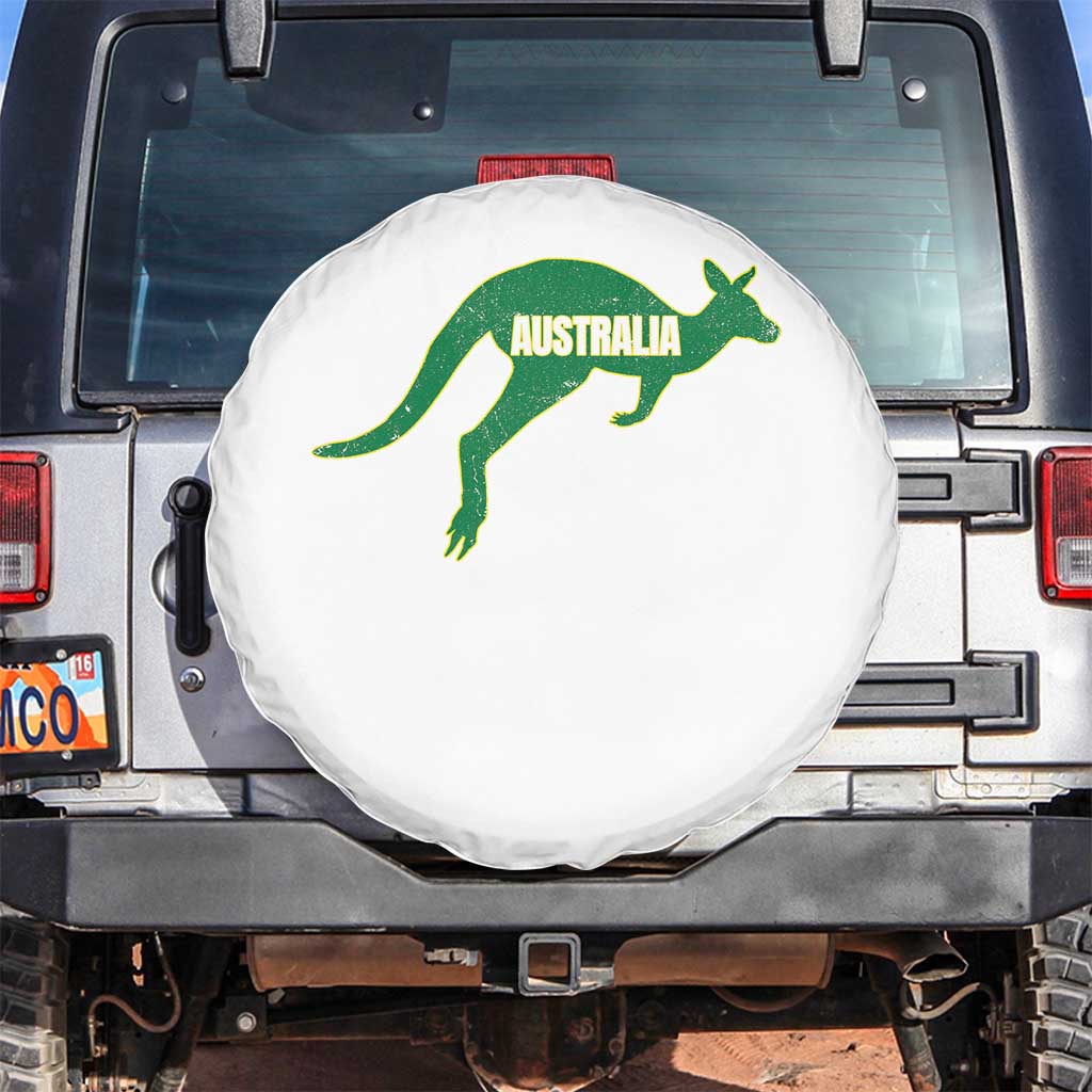 Vintage Kangaroo Australia Spare Tire Cover Patriotic Country Pride Graphic Aussie Roo Kangaroo TS10 No hole White Print Your Wear