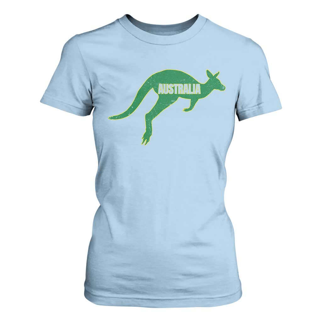 Vintage Kangaroo Australia T Shirt For Women Patriotic Country Pride Graphic Aussie Roo Kangaroo