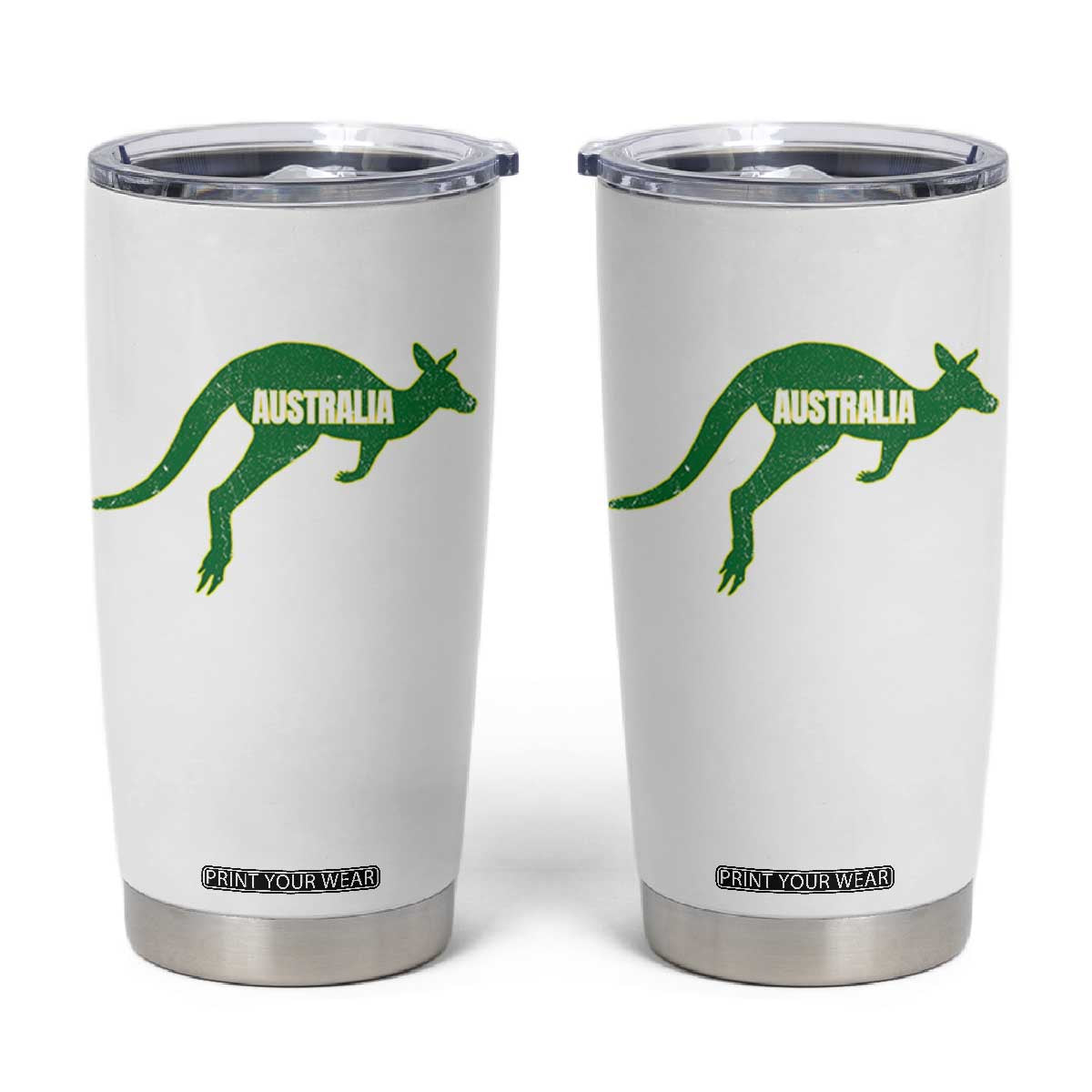 Vintage Kangaroo Australia Tumbler Cup Patriotic Country Pride Graphic Aussie Roo Kangaroo