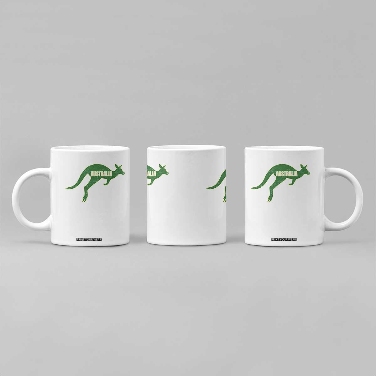 Vintage Kangaroo Australia Coffee Mug Patriotic Country Pride Graphic Aussie Roo Kangaroo
