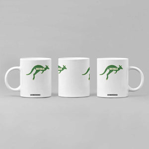 Vintage Kangaroo Australia Coffee Mug Patriotic Country Pride Graphic Aussie Roo Kangaroo