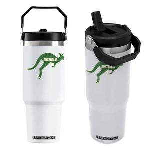 Vintage Kangaroo Australia Flip Straw Tumbler Patriotic Country Pride Graphic Aussie Roo Kangaroo