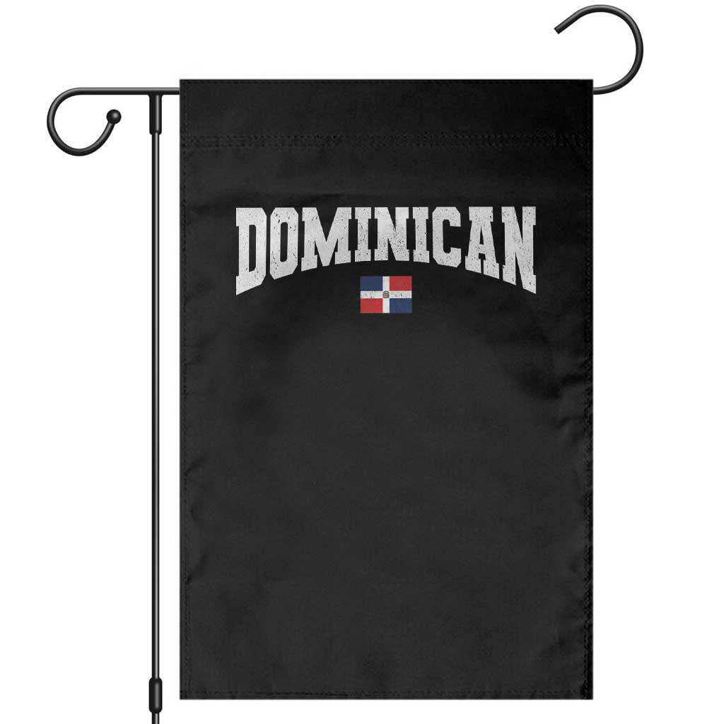Vintage Dominican Republic Flag Garden Flag Retro Varsity Caribbean Pride Heritage Gift TS10 Black Print Your Wear