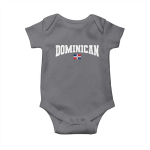 Vintage Dominican Republic Flag Baby Onesie Retro Varsity Caribbean Pride Heritage Gift TS10 Charcoal Print Your Wear