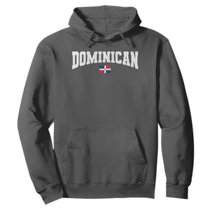 Vintage Dominican Republic Flag Hoodie Retro Varsity Caribbean Pride Heritage Gift TS10 Dark Heather Print Your Wear