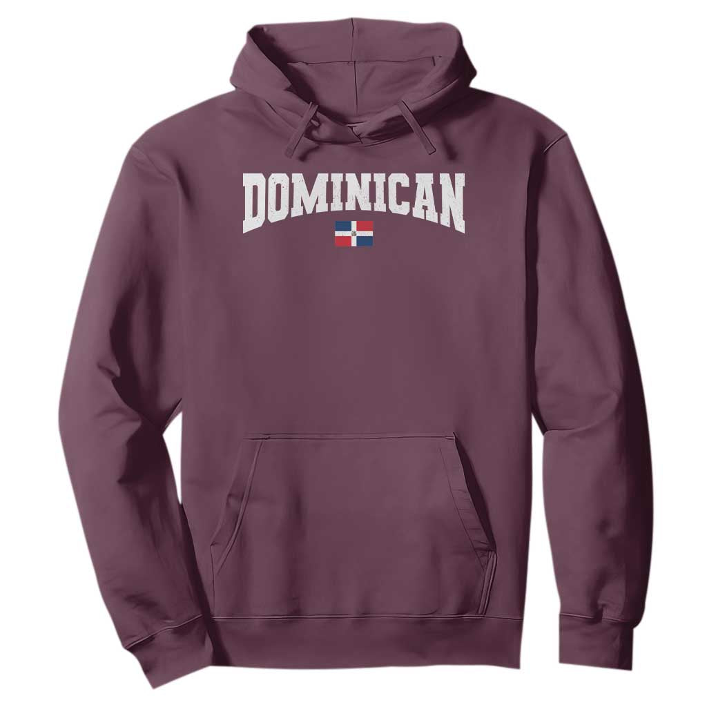 Vintage Dominican Republic Flag Hoodie Retro Varsity Caribbean Pride Heritage Gift TS10 Maroon Print Your Wear