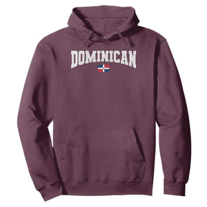 Vintage Dominican Republic Flag Hoodie Retro Varsity Caribbean Pride Heritage Gift TS10 Maroon Print Your Wear