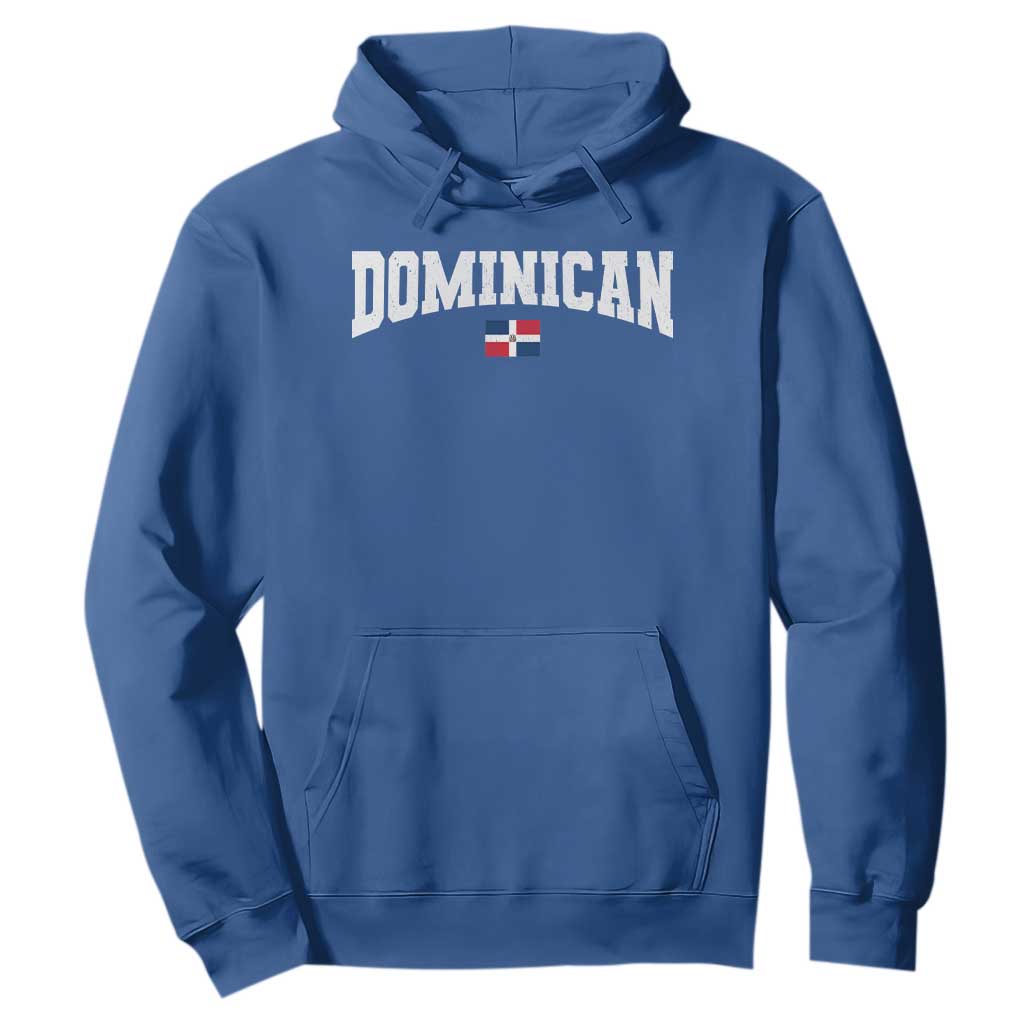 Vintage Dominican Republic Flag Hoodie Retro Varsity Caribbean Pride Heritage Gift TS10 Royal Blue Print Your Wear