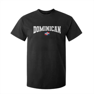 Vintage Dominican Republic Flag T Shirt For Kid Retro Varsity Caribbean Pride Heritage Gift TS10 Black Print Your Wear