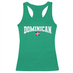 Vintage Dominican Republic Flag Racerback Tank Top Retro Varsity Caribbean Pride Heritage Gift TS10 Irish Green Print Your Wear