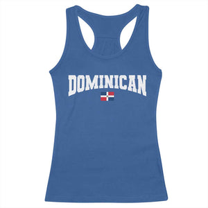 Vintage Dominican Republic Flag Racerback Tank Top Retro Varsity Caribbean Pride Heritage Gift TS10 Royal Blue Print Your Wear