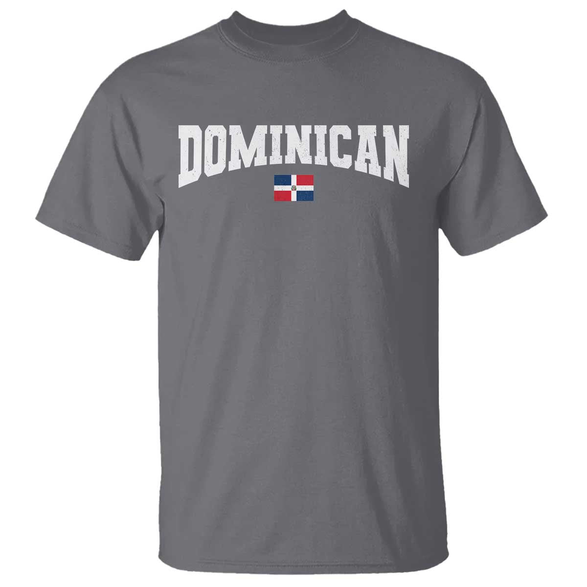 Vintage Dominican Republic Flag T Shirt Retro Varsity Caribbean Pride Heritage Gift TS10 Charcoal Print Your Wear