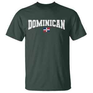 Vintage Dominican Republic Flag T Shirt Retro Varsity Caribbean Pride Heritage Gift TS10 Dark Forest Green Print Your Wear