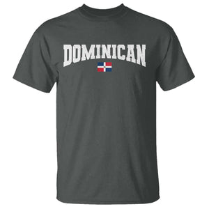 Vintage Dominican Republic Flag T Shirt Retro Varsity Caribbean Pride Heritage Gift TS10 Dark Heather Print Your Wear