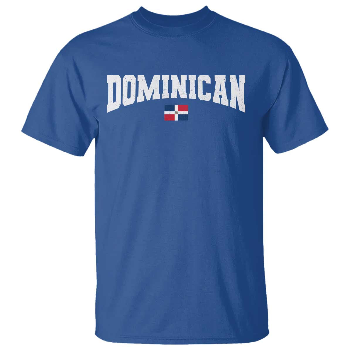 Vintage Dominican Republic Flag T Shirt Retro Varsity Caribbean Pride Heritage Gift TS10 Royal Blue Print Your Wear