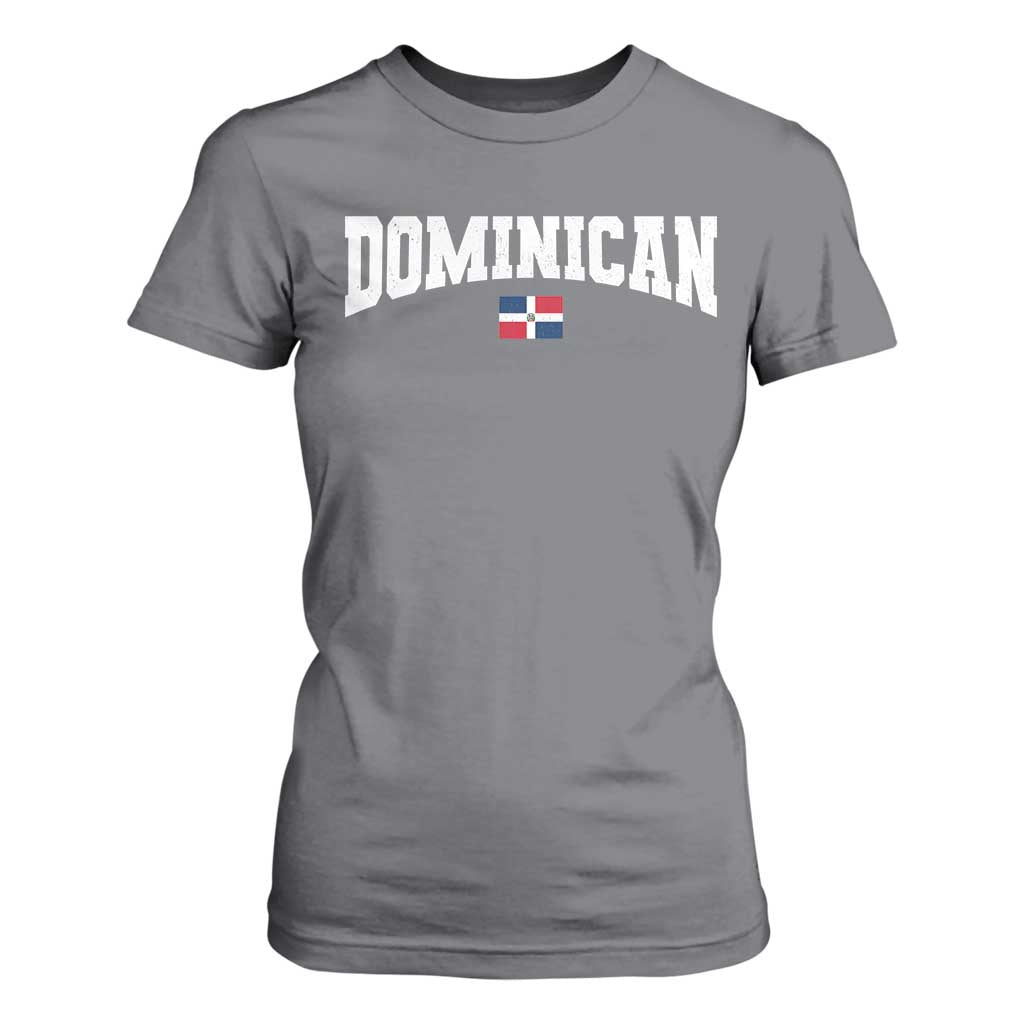 Vintage Dominican Republic Flag T Shirt For Women Retro Varsity Caribbean Pride Heritage Gift TS10 Charcoal Print Your Wear
