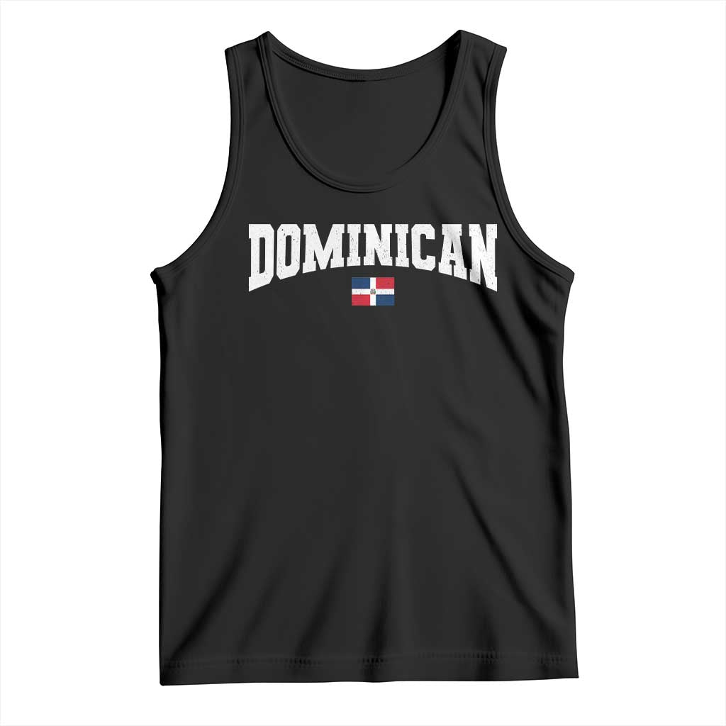 Vintage Dominican Republic Flag Tank Top Retro Varsity Caribbean Pride Heritage Gift TS10 Black Print Your Wear