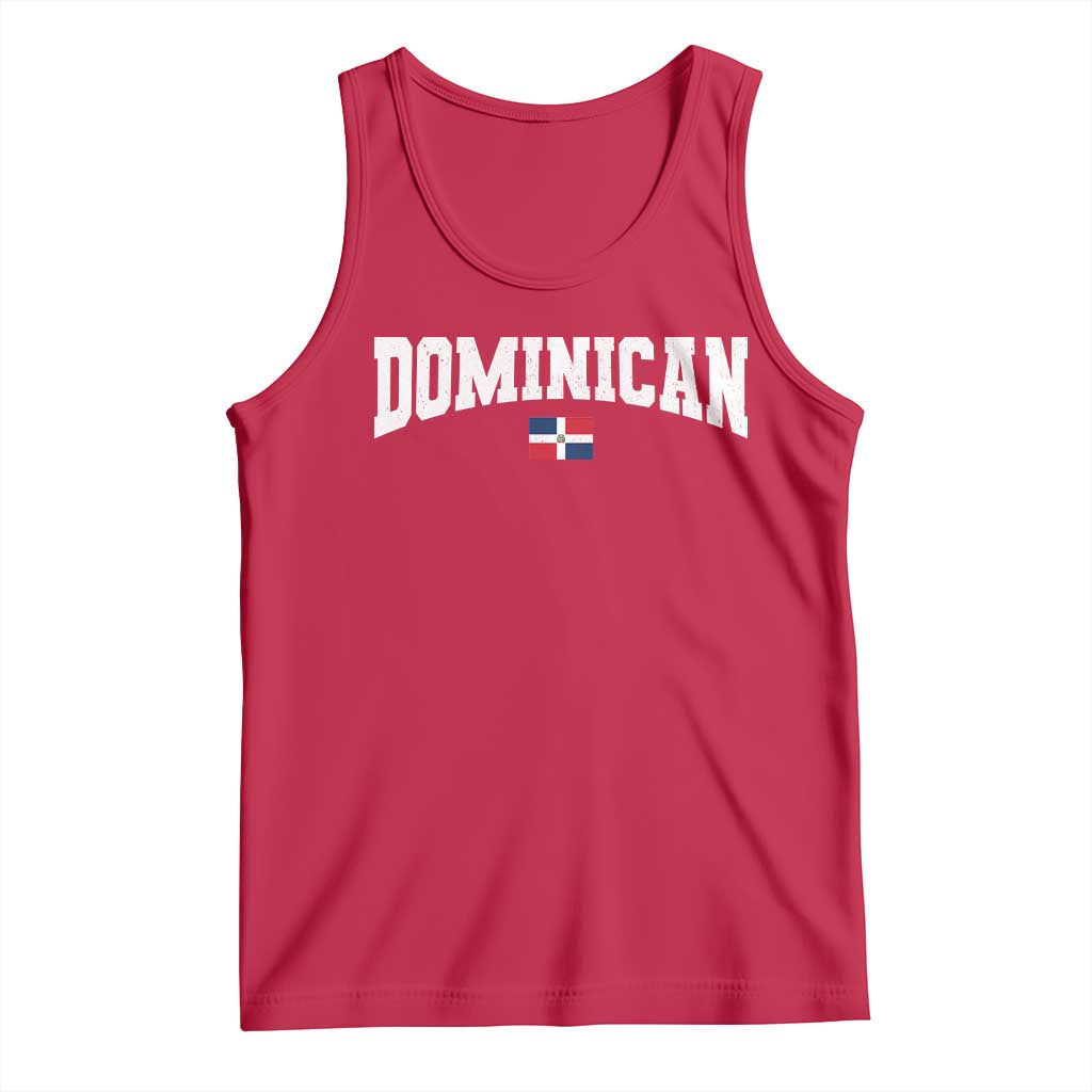 Vintage Dominican Republic Flag Tank Top Retro Varsity Caribbean Pride Heritage Gift TS10 Red Print Your Wear