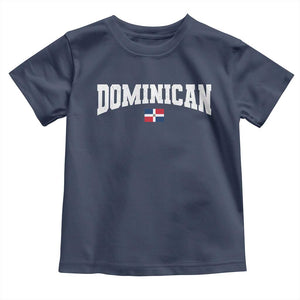 Vintage Dominican Republic Flag Toddler T Shirt Retro Varsity Caribbean Pride Heritage Gift TS10 Navy Print Your Wear
