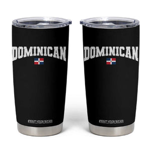 Vintage Dominican Republic Flag Tumbler Cup Retro Varsity Caribbean Pride Heritage Gift TS10 Black Print Your Wear