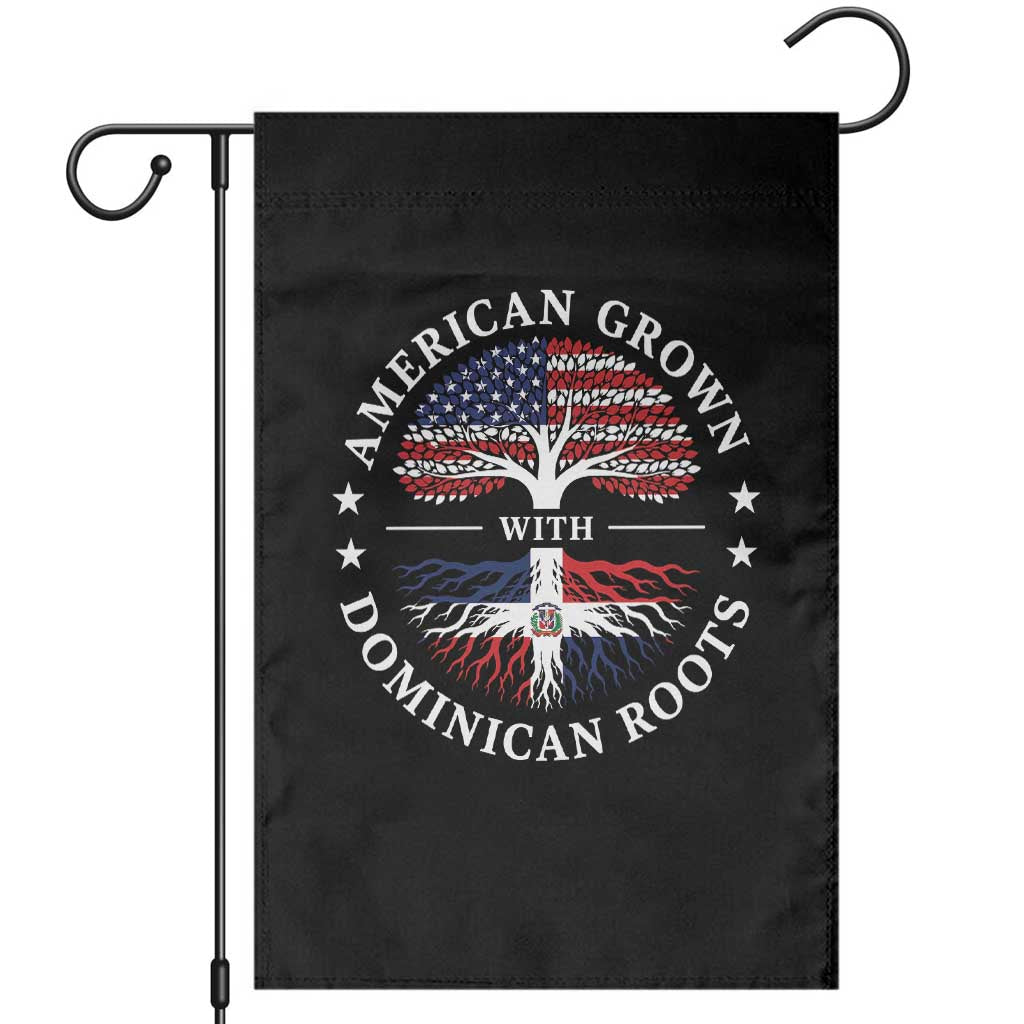 American Grown With Dominican Roots Garden Flag USA Dominican Republic Heritage Pride Gift TS10 Black Print Your Wear