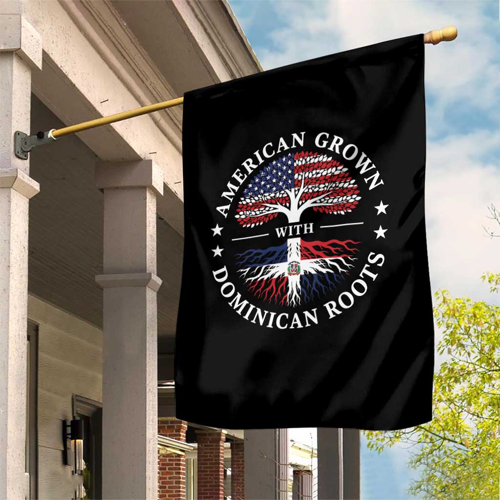 American Grown With Dominican Roots Garden Flag USA Dominican Republic Heritage Pride Gift TS10 Print Your Wear