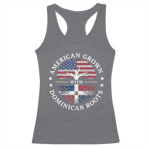 American Grown With Dominican Roots Racerback Tank Top USA Dominican Republic Heritage Pride Gift TS10 Charcoal Print Your Wear