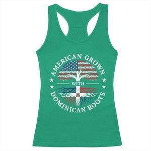 American Grown With Dominican Roots Racerback Tank Top USA Dominican Republic Heritage Pride Gift TS10 Irish Green Print Your Wear