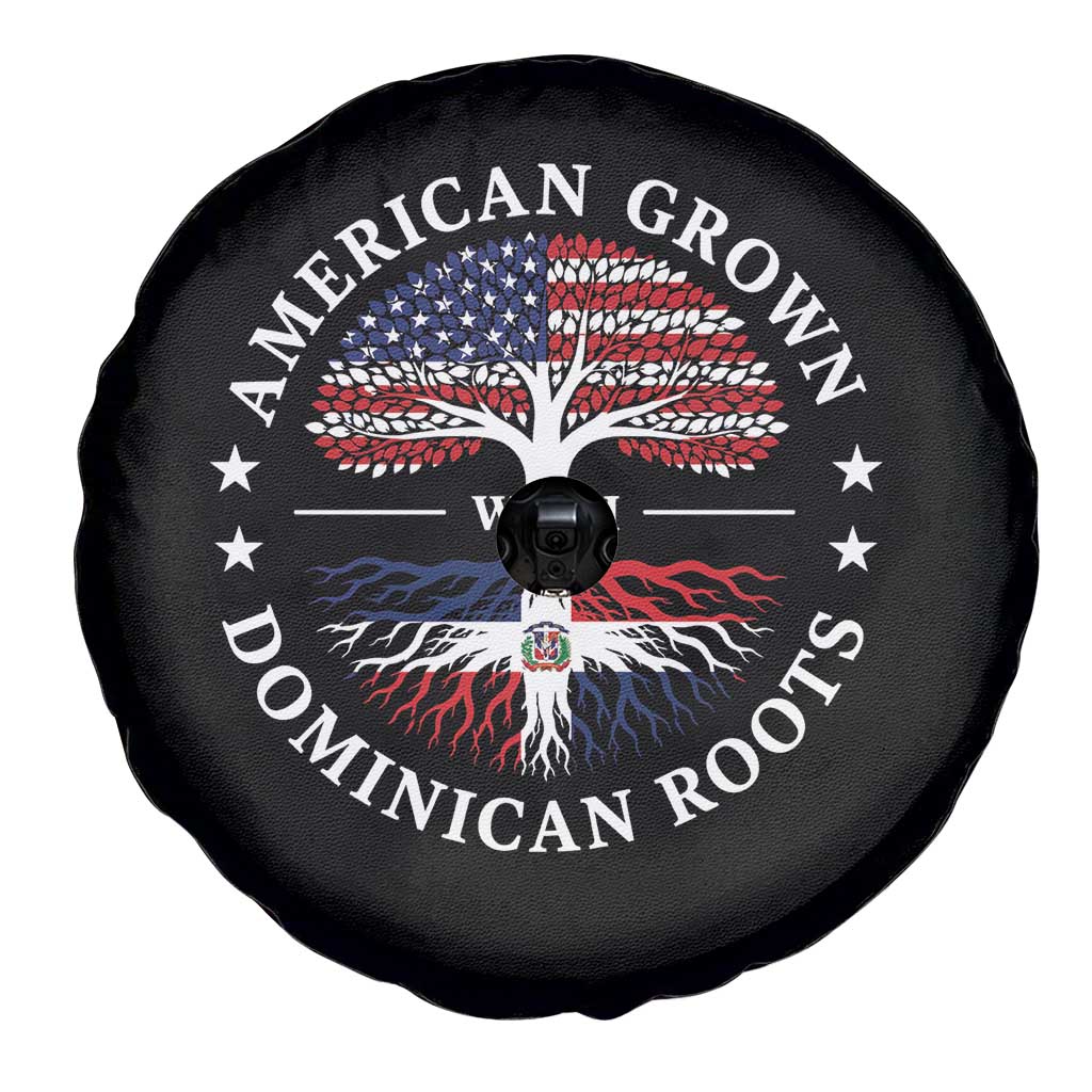 American Grown With Dominican Roots Spare Tire Cover USA Dominican Republic Heritage Pride Gift TS10 Print Your Wear
