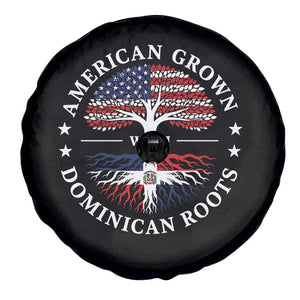 American Grown With Dominican Roots Spare Tire Cover USA Dominican Republic Heritage Pride Gift TS10 Print Your Wear