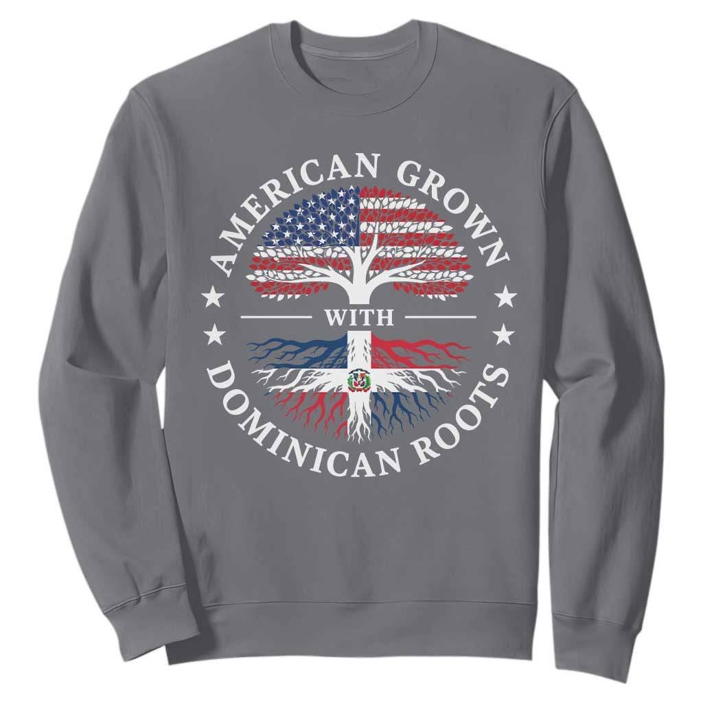 American Grown With Dominican Roots Sweatshirt USA Dominican Republic Heritage Pride Gift TS10 Charcoal Print Your Wear