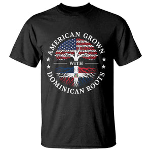 American Grown With Dominican Roots T Shirt USA Dominican Republic Heritage Pride Gift TS10 Black Print Your Wear