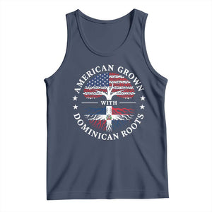 American Grown With Dominican Roots Tank Top USA Dominican Republic Heritage Pride Gift TS10 Navy Print Your Wear
