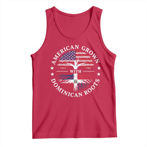 American Grown With Dominican Roots Tank Top USA Dominican Republic Heritage Pride Gift TS10 Red Print Your Wear