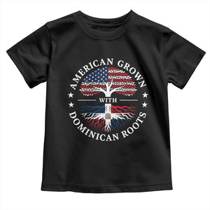 American Grown With Dominican Roots Toddler T Shirt USA Dominican Republic Heritage Pride Gift TS10 Black Print Your Wear
