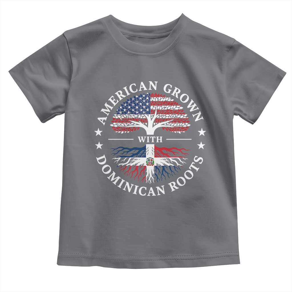 American Grown With Dominican Roots Toddler T Shirt USA Dominican Republic Heritage Pride Gift TS10 Charcoal Print Your Wear