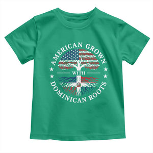 American Grown With Dominican Roots Toddler T Shirt USA Dominican Republic Heritage Pride Gift TS10 Irish Green Print Your Wear