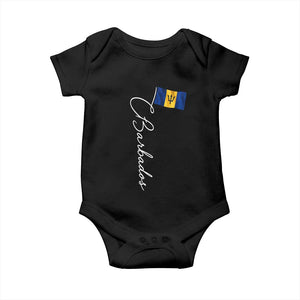 Barbados Flag Baby Onesie Elegant Barbados Pride Patriotic Island Heritage Gift TS10 Black Print Your Wear