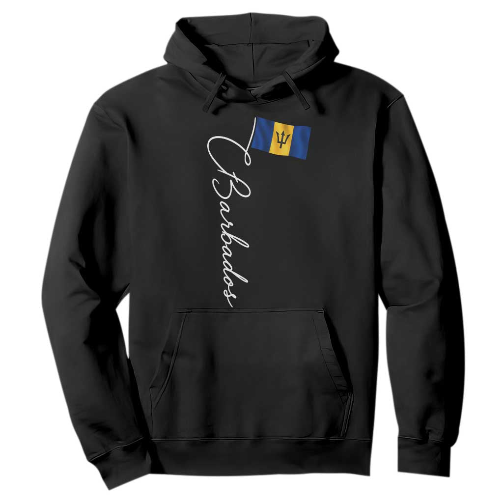 Barbados Flag Hoodie Elegant Barbados Pride Patriotic Island Heritage Gift TS10 Black Print Your Wear