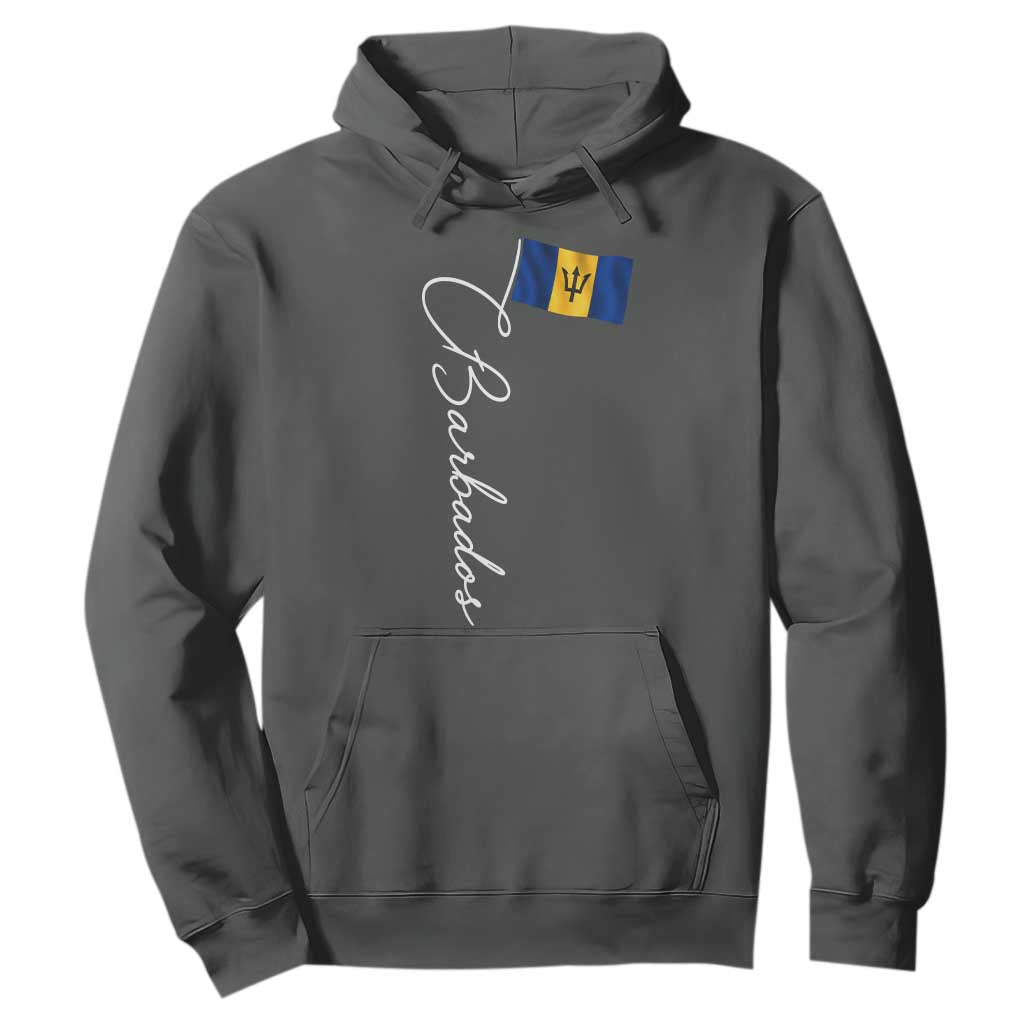 Barbados Flag Hoodie Elegant Barbados Pride Patriotic Island Heritage Gift TS10 Dark Heather Print Your Wear