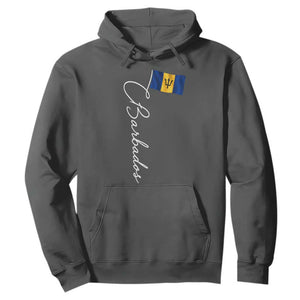 Barbados Flag Hoodie Elegant Barbados Pride Patriotic Island Heritage Gift TS10 Dark Heather Print Your Wear