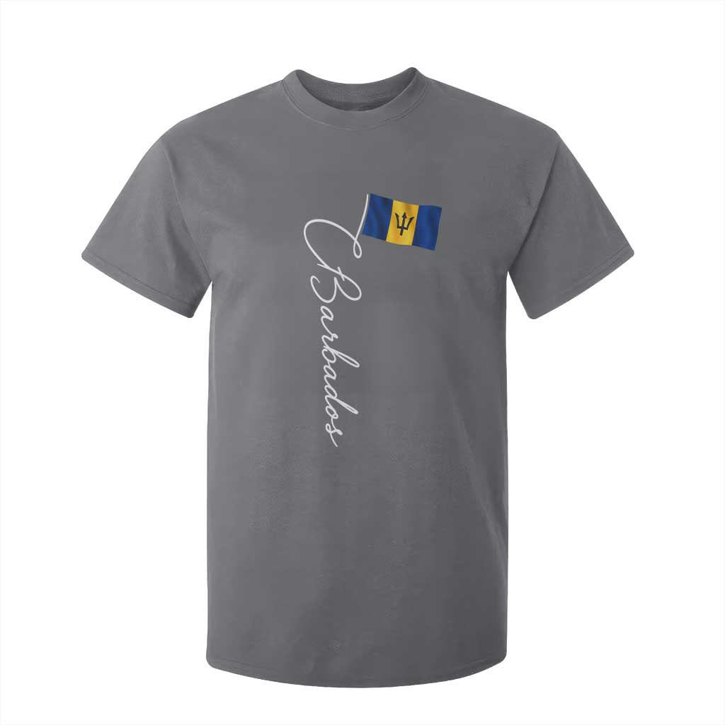 Barbados Flag T Shirt For Kid Elegant Barbados Pride Patriotic Island Heritage Gift TS10 Charcoal Print Your Wear